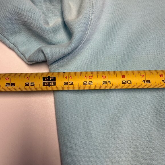 Mooji Mooji Hoodie Sweatshirt Mens Medium 24x24.5 Blue Oversized USA - Picture 13 of 14